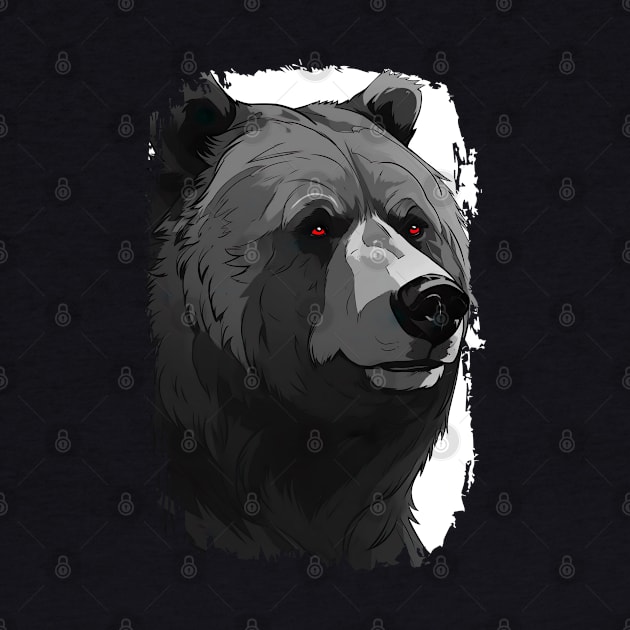 Alpha Animal Fierce Grizzly Bear - Anime Shirt by KAIGAME Art